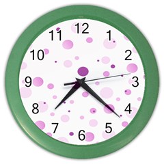 Decorative Dots Pattern Color Wall Clocks by ValentinaDesign