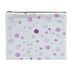 Decorative Dots Pattern Cosmetic Bag (xl) by ValentinaDesign