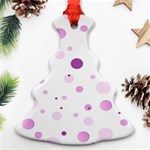 Decorative dots pattern Christmas Tree Ornament (Two Sides) Back