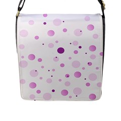 Decorative Dots Pattern Flap Messenger Bag (l)  by ValentinaDesign