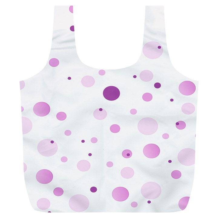 Decorative dots pattern Full Print Recycle Bags (L) 