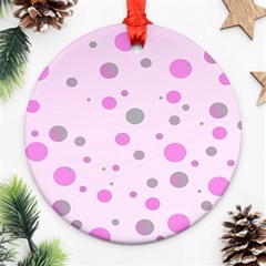 Decorative Dots Pattern Ornament (round) by ValentinaDesign