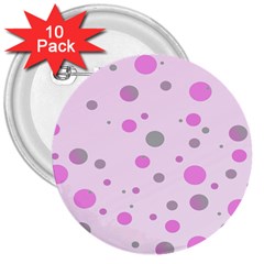 Decorative Dots Pattern 3  Buttons (10 Pack)  by ValentinaDesign