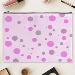 Decorative Dots Pattern Cosmetic Bag (xxxl)  by ValentinaDesign