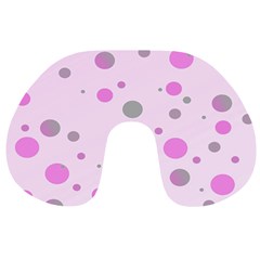 Decorative Dots Pattern Travel Neck Pillows by ValentinaDesign