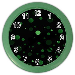 Decorative Dots Pattern Color Wall Clocks by ValentinaDesign