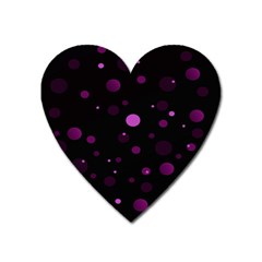 Decorative Dots Pattern Heart Magnet by ValentinaDesign