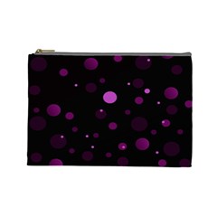 Decorative Dots Pattern Cosmetic Bag (large)  by ValentinaDesign