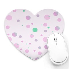 Decorative dots pattern Heart Mousepads