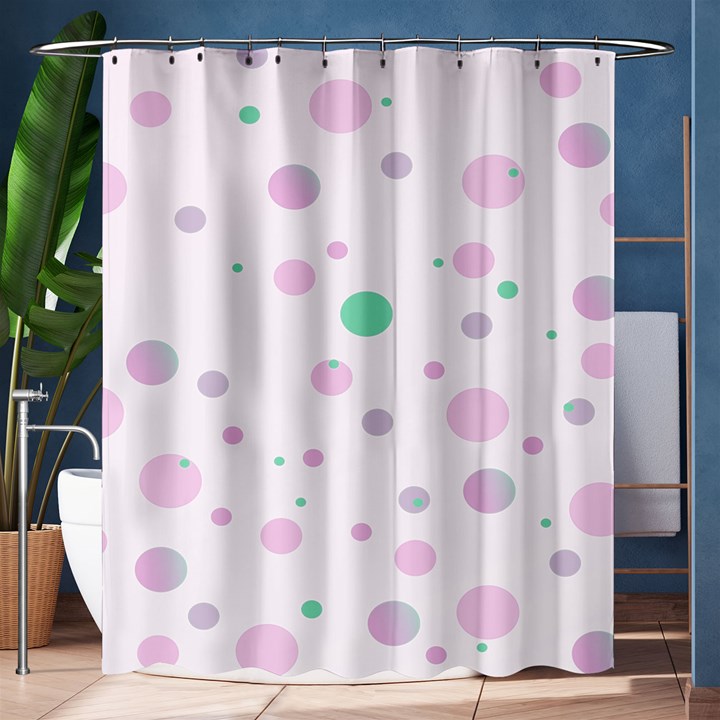 Decorative dots pattern Shower Curtain 60  x 72  (Medium) 