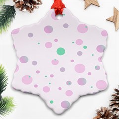 Decorative dots pattern Snowflake Ornament (Two Sides)