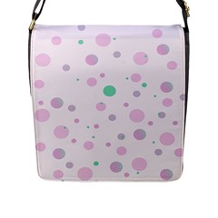 Decorative dots pattern Flap Messenger Bag (L) 