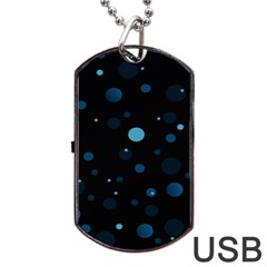 Decorative Dots Pattern Dog Tag Usb Flash (one Side) by ValentinaDesign