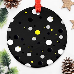 Decorative Dots Pattern Ornament (round) by ValentinaDesign