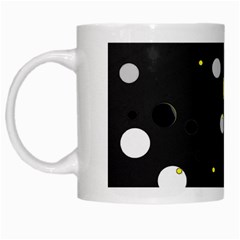 Decorative Dots Pattern White Mugs by ValentinaDesign