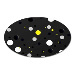 Decorative Dots Pattern Oval Magnet by ValentinaDesign