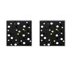 Decorative Dots Pattern Cufflinks (square) by ValentinaDesign