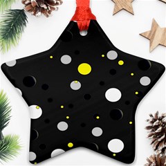 Decorative Dots Pattern Star Ornament (two Sides) by ValentinaDesign