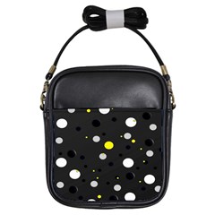 Decorative Dots Pattern Girls Sling Bags by ValentinaDesign