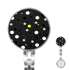 Decorative Dots Pattern Stainless Steel Nurses Watch by ValentinaDesign