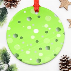 Decorative Dots Pattern Ornament (round) by ValentinaDesign