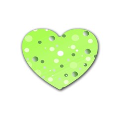 Decorative Dots Pattern Rubber Coaster (heart)  by ValentinaDesign