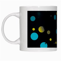 Decorative Dots Pattern White Mugs by ValentinaDesign