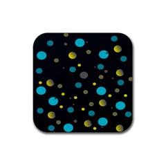 Decorative Dots Pattern Rubber Coaster (square) 