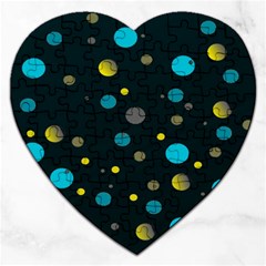 Decorative Dots Pattern Jigsaw Puzzle (heart) by ValentinaDesign