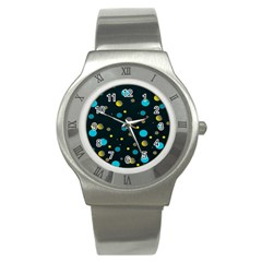 Decorative Dots Pattern Stainless Steel Watch by ValentinaDesign