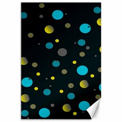 Decorative Dots Pattern Canvas 12  X 18   by ValentinaDesign