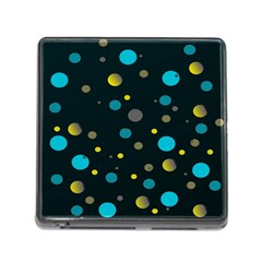 Decorative Dots Pattern Memory Card Reader (square) by ValentinaDesign