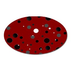 Decorative Dots Pattern Oval Magnet by ValentinaDesign