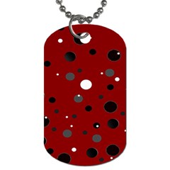 Decorative Dots Pattern Dog Tag (one Side) by ValentinaDesign