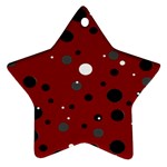 Decorative dots pattern Star Ornament (Two Sides) Back