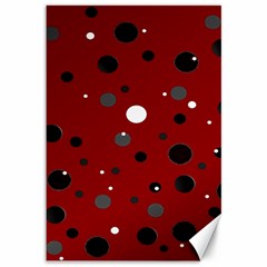 Decorative Dots Pattern Canvas 12  X 18   by ValentinaDesign