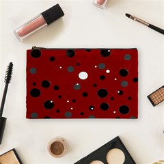 Decorative Dots Pattern Cosmetic Bag (medium)  by ValentinaDesign