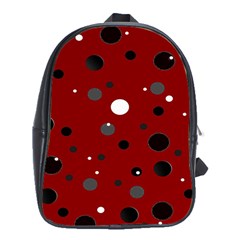 Decorative Dots Pattern School Bags (xl)  by ValentinaDesign