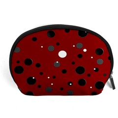 Decorative Dots Pattern Accessory Pouches (large)  by ValentinaDesign