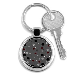 Decorative Dots Pattern Key Chains (round)  by ValentinaDesign