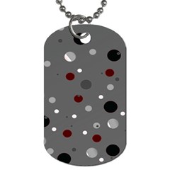 Decorative Dots Pattern Dog Tag (two Sides) by ValentinaDesign