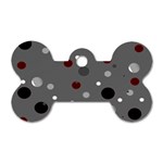 Decorative dots pattern Dog Tag Bone (Two Sides) Front