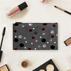 Decorative Dots Pattern Cosmetic Bag (small)  by ValentinaDesign