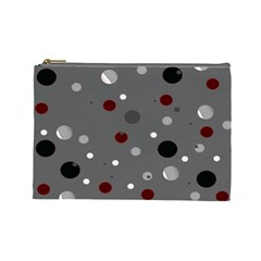 Decorative Dots Pattern Cosmetic Bag (large)  by ValentinaDesign