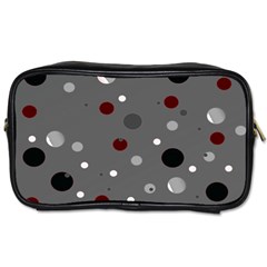 Decorative Dots Pattern Toiletries Bags 2-side by ValentinaDesign