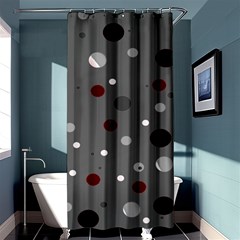 Decorative Dots Pattern Shower Curtain 36  X 72  (stall)  by ValentinaDesign