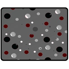 Decorative Dots Pattern Double Sided Fleece Blanket (medium)  by ValentinaDesign