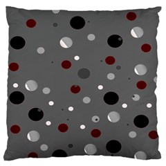 Decorative Dots Pattern Large Flano Cushion Case (two Sides) by ValentinaDesign