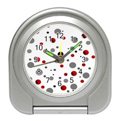 Decorative Dots Pattern Travel Alarm Clocks by ValentinaDesign