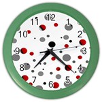 Decorative dots pattern Color Wall Clocks Front